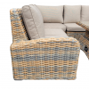 NEW Anna Rattan Brown Large Corner Sofa Set with Rising Table