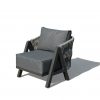 NEW Lizzie Garden Grey 2 Seater + 2 Chairs + Coffee Table Rope Weave Homeflair