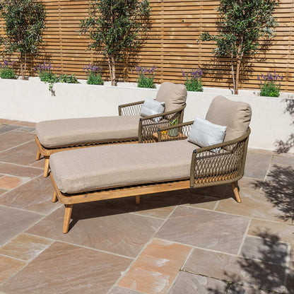 Homeflair - Bali Rope Weave Double Sunlounger Set