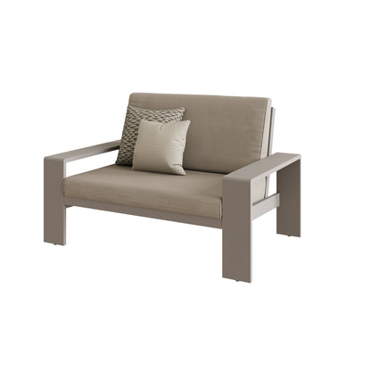 Signature Weave - Venus L shape corner with gas firepit and loveseat | VENU0462_0528_0526