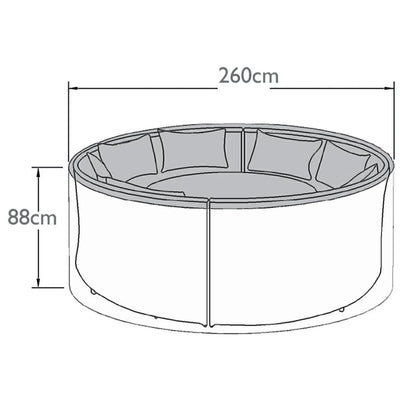 Homeflair -Dallas/Ascot Round Sofa Dining Set