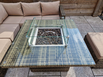 Signature Weave - GEORGIA corner gas firepit set | GEOR0149_MILA0482