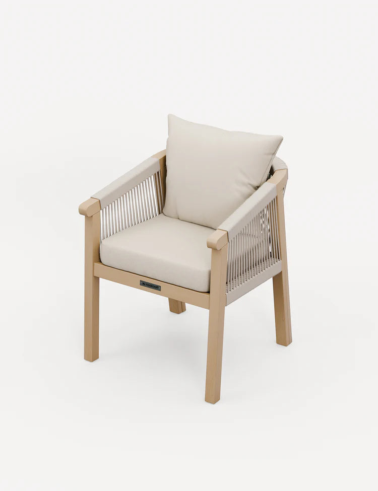 Luna 6 Seater Concrete Dining Set with Roma Dining Chairs