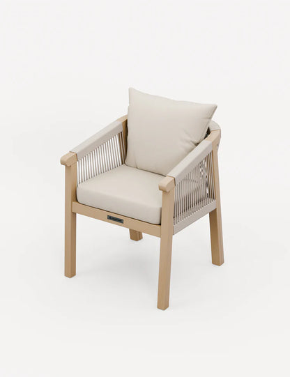 Luna 6 Seater Concrete Dining Set with Roma Dining Chairs