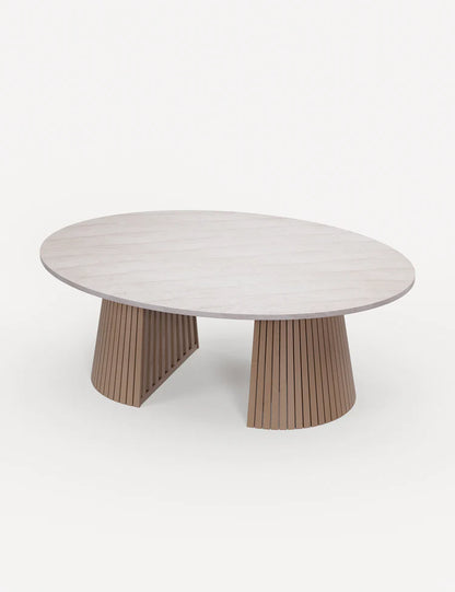 Saturn 6 Seater Ellipse D Conical Dining Set with Sol Dining Chairs