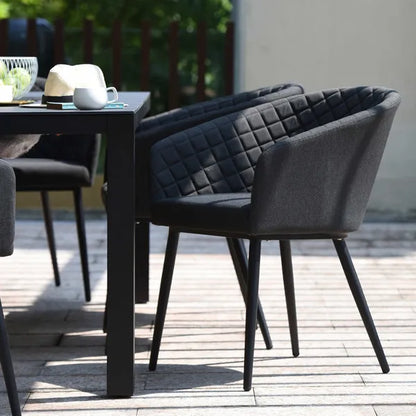 Outdoor Fabric Pair of Ambition Dining Chairs - Flanelle