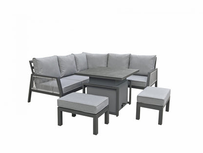 Rattan Corner Sofa with 2 Benches and Lift Table | Bettina | Bett0361_0475