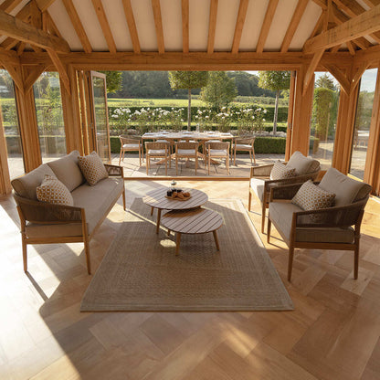 Homeflair - Porto Rope Weave 2 Seat Sofa Set