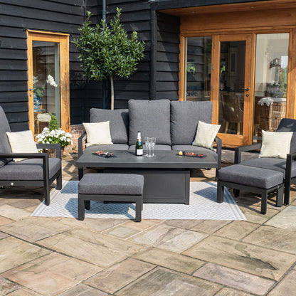 Homeflair - Manhattan Reclining 3 Seat Aluminium Sofa