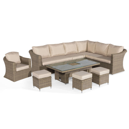 Homeflair - Winchester Deluxe Large Rattan Corner Dining Set