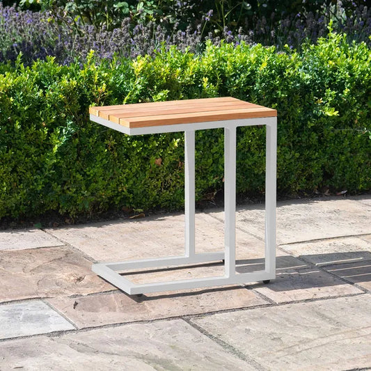 Homeflair - Oslo Teak Top U-Shaped Side Table