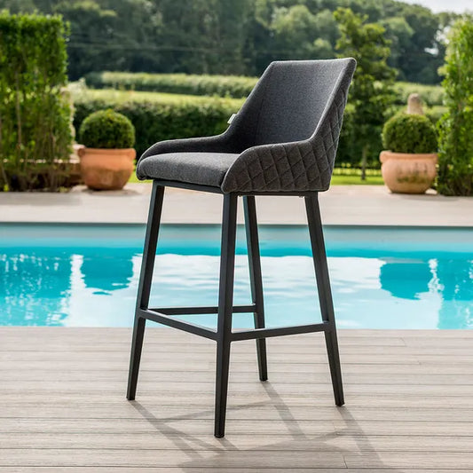 Outdoor Fabric Regal Bar Stool - Charcoal