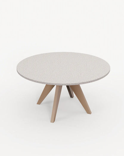 Astral 6 Seater Round Concrete Terrazzo Dining Set with Sol Dining Chairs