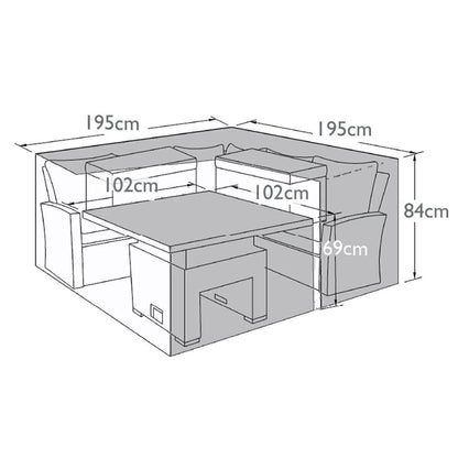 Homeflair -Square Corner Dining Set