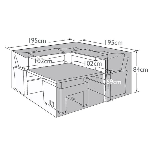Homeflair -Square Corner Dining Set