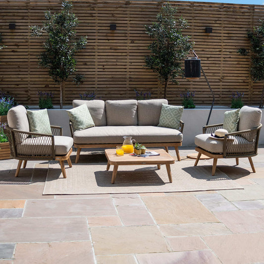 Homeflair -  Bali Rope Weave 3 Seat Sofa Set
