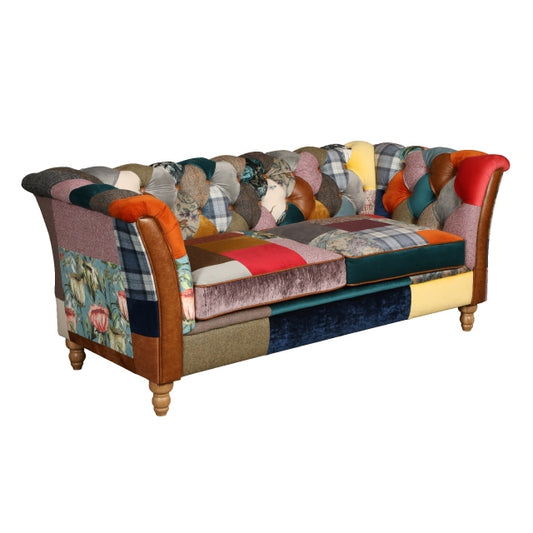 Rutland Patchwork 2 Seater Sofa | Vintage