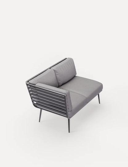 Mayfair Corner Lounging Set with Fire Pit Table and 2 Benches