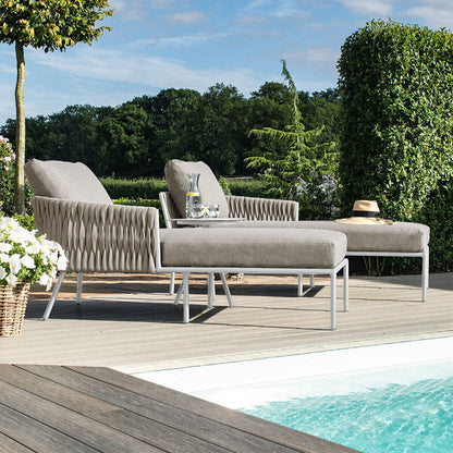 Homeflair - Marina Rope Weave Double Sunlounger Set
