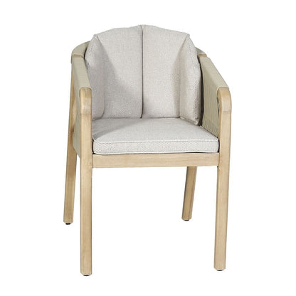 Homeflair - Martinique Rope Weave 6 Seat Round Dining Set