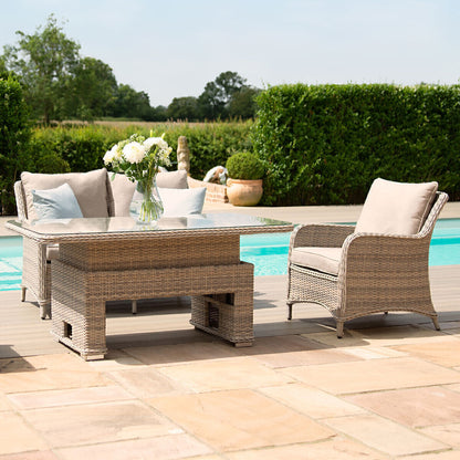 Homeflair – Cotswold Sofa Rattan Dining Set w/ Rising Table