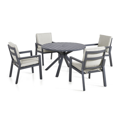 Homeflair - New York Dining Set - Dove Grey