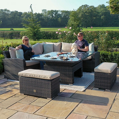 Homeflair – Deluxe Kingston Rattan Corner Dining Set