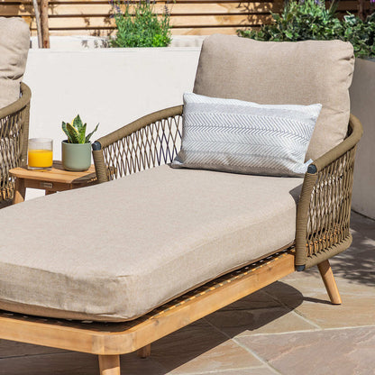 Homeflair - Bali Rope Weave Double Sunlounger Set