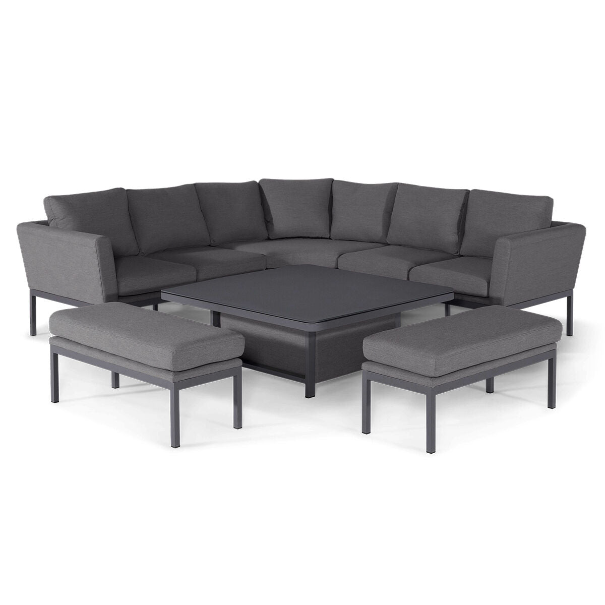 Homeflair – Outdoor Fabric Pulse Deluxe Square Corner Simple Dining Set