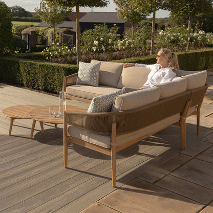 Homeflair - Porto Rope Weave Corner Sofa Set