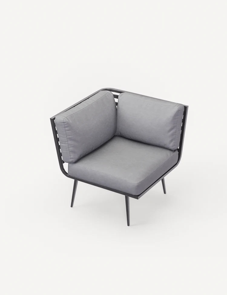 Mayfair Corner Lounging Set with Fire Pit Table and 1 Bench