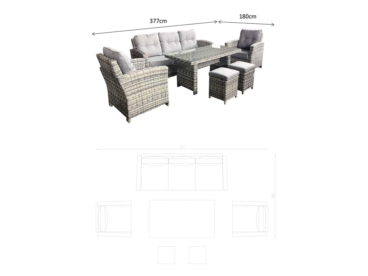 Signature Weave - AMY Sofa Dining Set | AMY0213