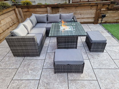 Signatyre Weave - GEORGIA corner gas firepit set | GEOR0150_MILA0433