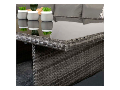 Signature Weave - Charlotte Firepit Corner Dining Set | CHAR0156_VIEN0432