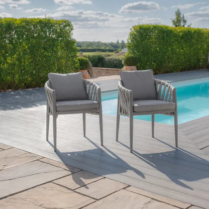 Vienna 6 - 10 Seat Extending Rectangular Dining Table with Dawn Grey Frame