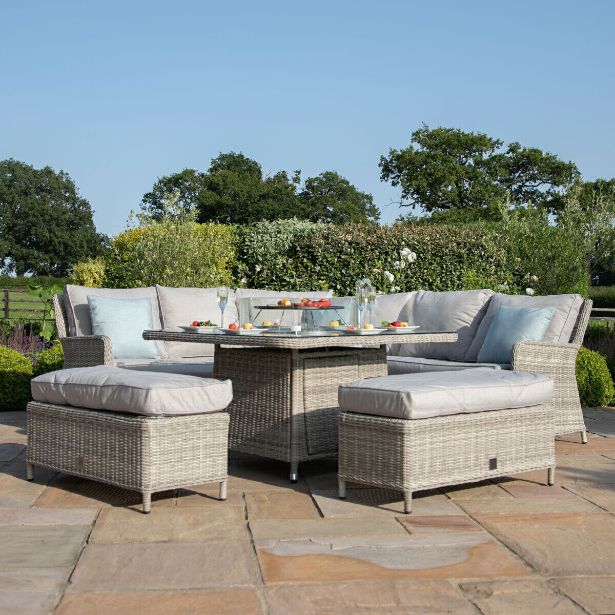 Homeflair - Oxford Royal Rattan Corner Dining Sofa Set