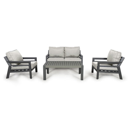 Homeflair - New York 2 Seat Aluminium Sofa Set - Dove Grey