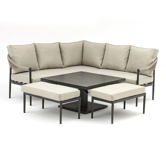 Homeflair -Roma Rope Weave Corner Dining Set