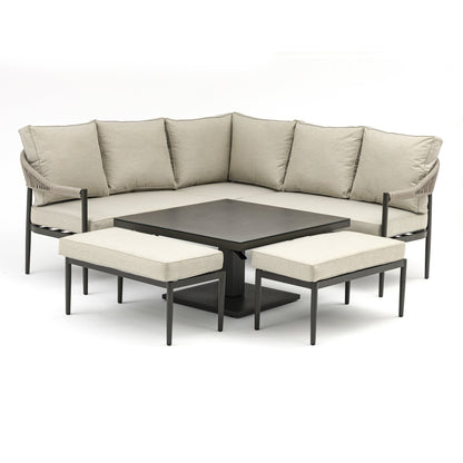 Homeflair -Roma Rope Weave Corner Dining Set