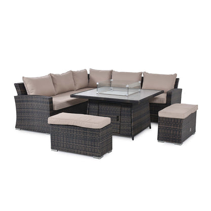 Homeflair - Kingston Deluxe Rattan Corner Dining Set