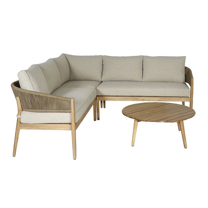 Homeflair - Porto Rope Weave Corner Sofa Set