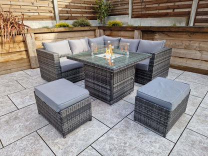 Signatyre Weave - GEORGIA corner gas firepit set | GEOR0150_MILA0433