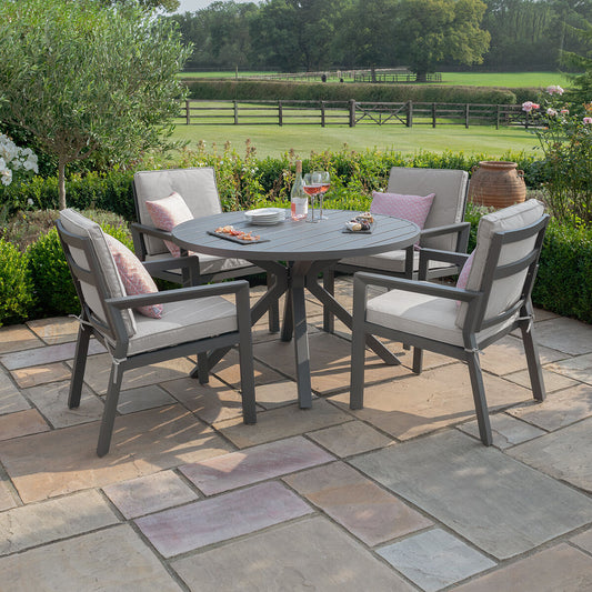 Homeflair - New York Dining Set - Dove Grey