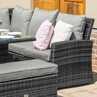 Homeflair - Richmond Rattan Corner Bench Set
