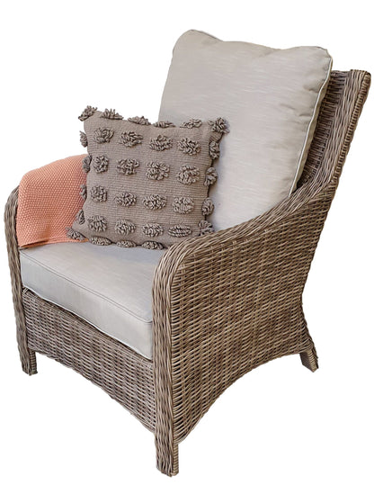 Signature Weave - Alexandra Rattan High Back 4 Seater Sofa Set in Grey | Alex0052