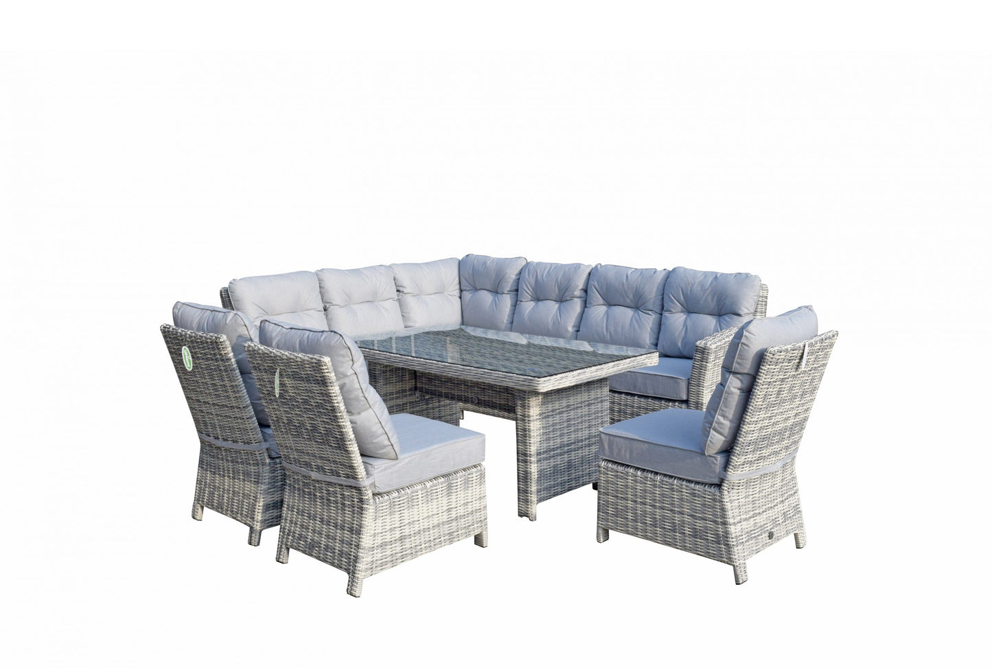 Rattan Corner Dining Sofa with 3 Armless Chairs Set | Amy | Amy0340