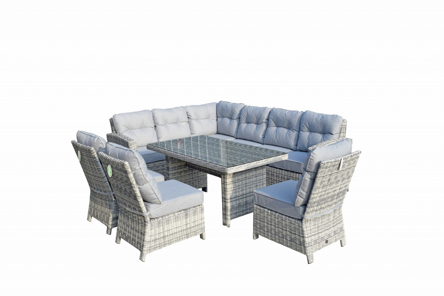 Rattan Corner Dining Sofa with 3 Armless Chairs Set | Amy | Amy0340
