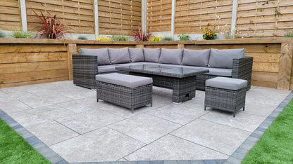 Rattan Corner Dining Sofa with Lift Table & Ice Bucket | Catalina | Cata0367