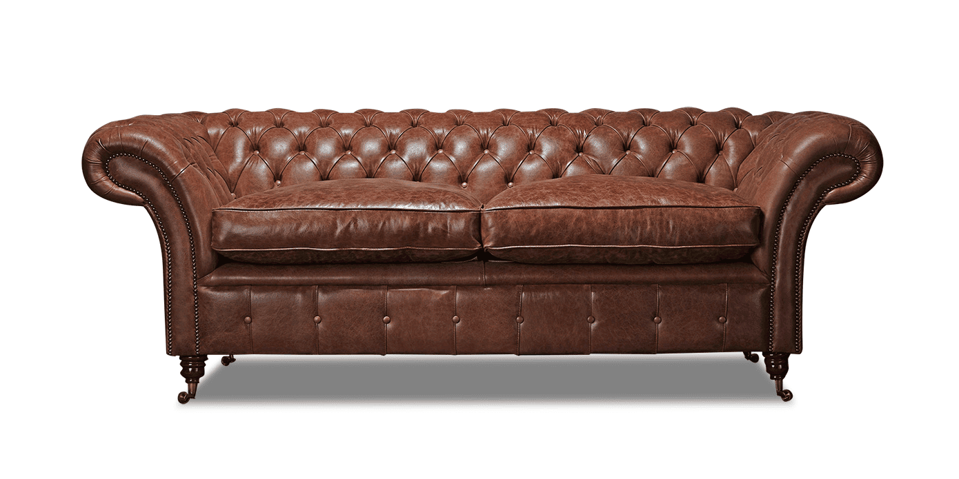 Churchill Leather 3 Seater Chesterfield Sofa | Arnie