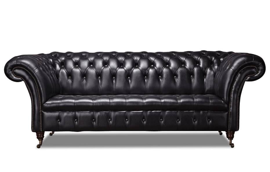 Collingwood Leather 3 Seater Chesterfield Sofa | Arnie